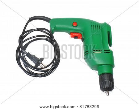 Electric Drill Isolated On White Background