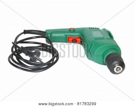Electric Drill Isolated On White Background