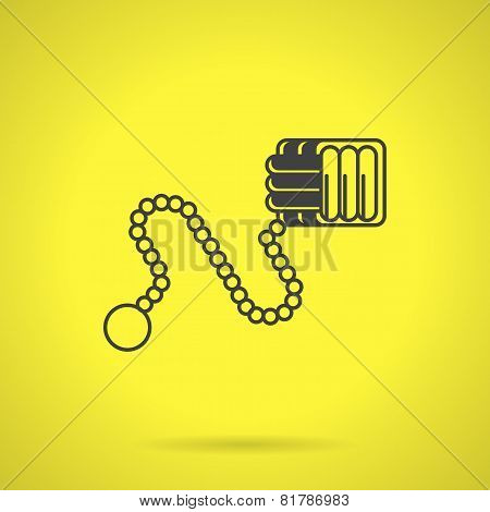 Black Monkeys fist flat vector icon