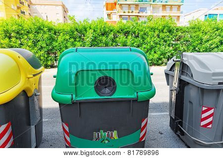 Variety dumpsters.