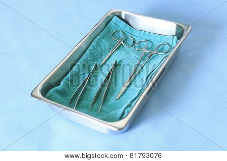 Medical staff sterilizing hands and arms before surgery