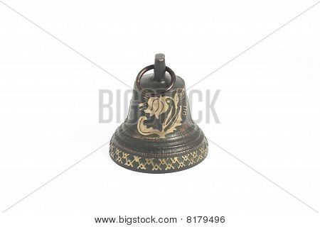 Lille Bronze Bell på hvid
