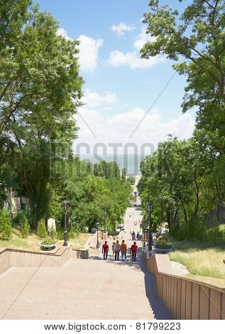 An Old Stone Staircase. Taganrog