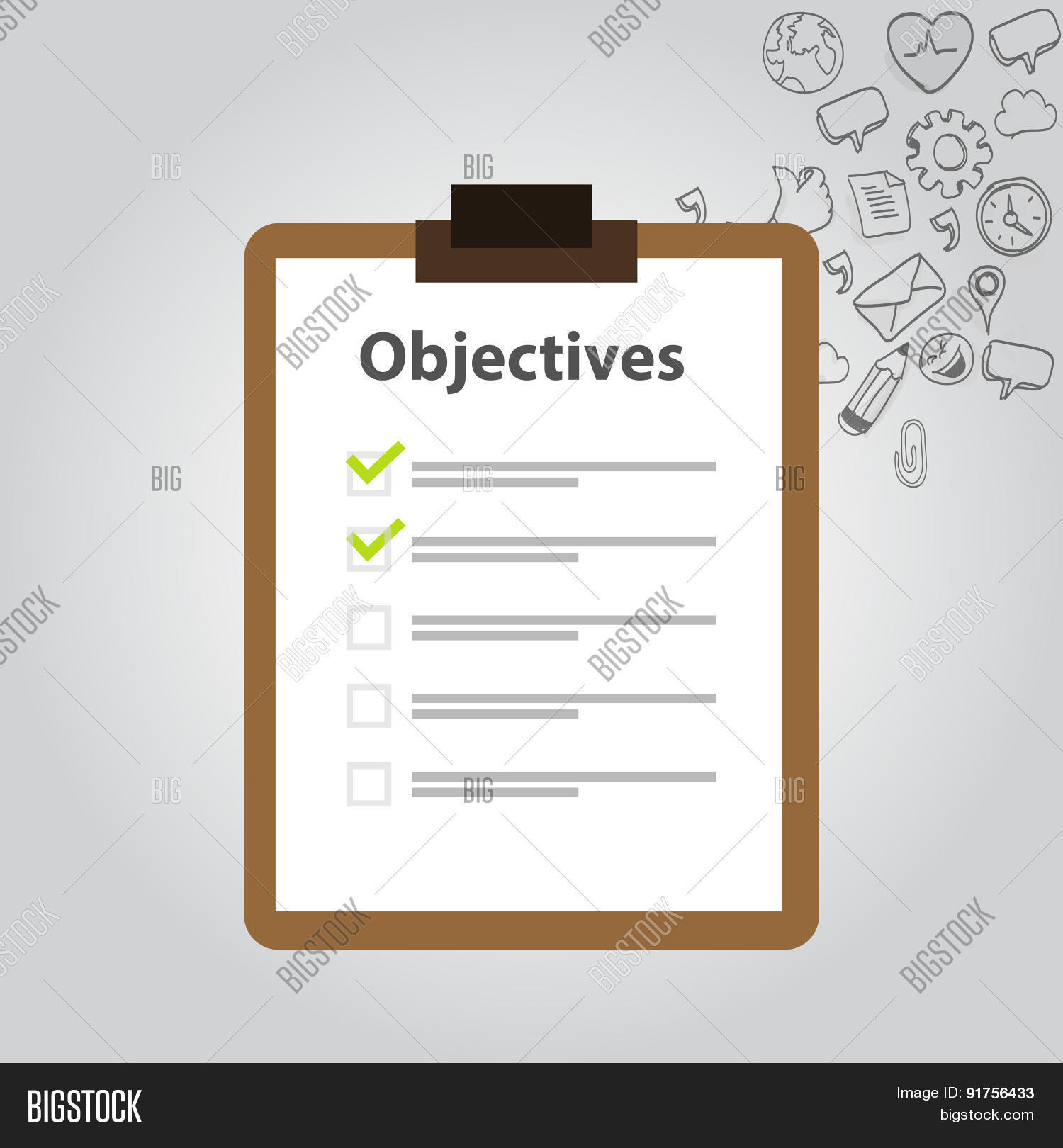 Objective Board Goal Vector & Photo (Free Trial) Bigstock