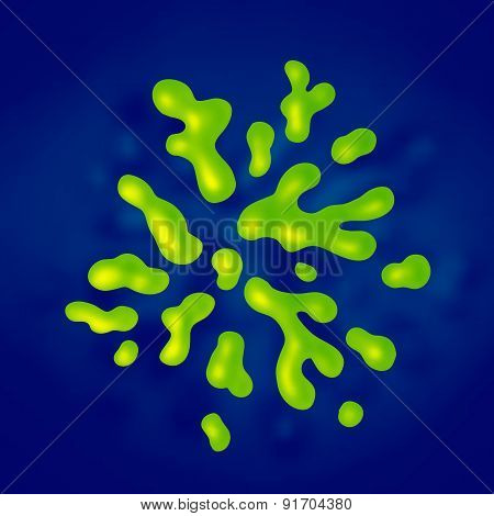 Abstract toxic vector color splash background paint fluid colorful ink splatters. Isolated creative