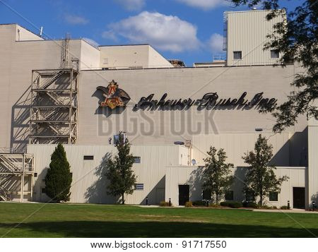 Anheuser-Busch brewery in Merrimack, New Hampshire