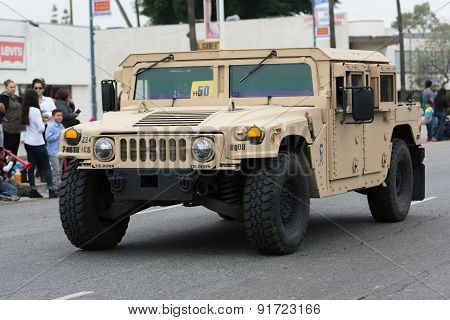 Hmmwv Military Vehicle During Memorial Day Parade
