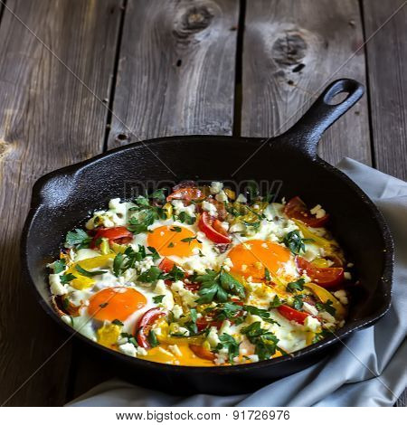 Eggs Poached With Vegetables,named 