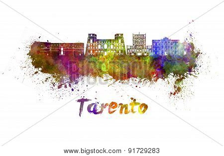 Tarento Skyline In Watercolor
