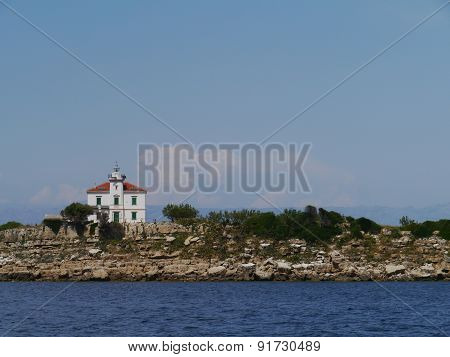 The Plocica lighthouse in Croatia