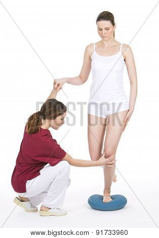 Physiotherapist doing rehabilitation