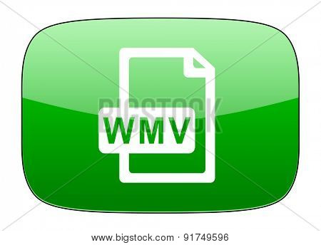 wmv file green icon  