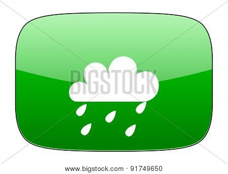 rain green icon waether forecast sign 