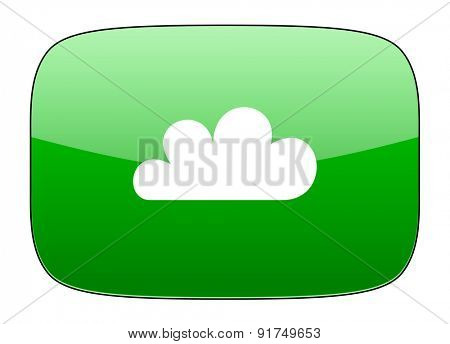 cloud green icon waether forecast sign 