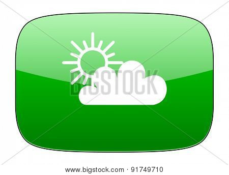 cloud green icon waether forecast sign 