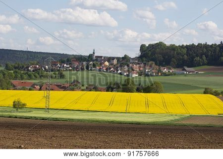Bavarian Village In Spring