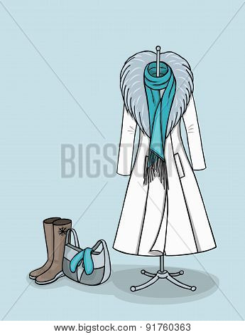 Winter Coat And Accessories