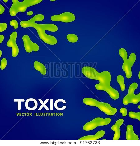 Abstract toxic vector color splash background paint fluid colorful ink splatters. Isolated creative