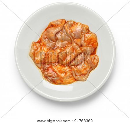 abomasum, rennet bag, reed tripe, korean barbecue ingredient
