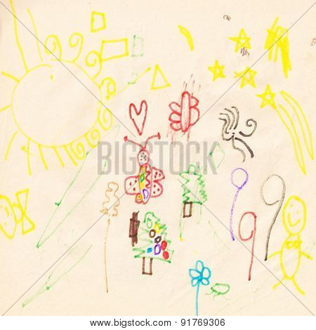 Abstract Children Drawing