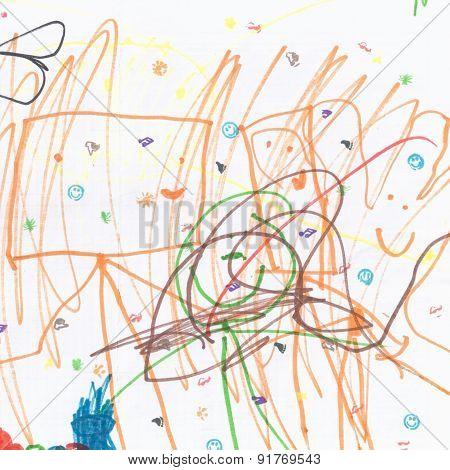 Abstract Children Drawing