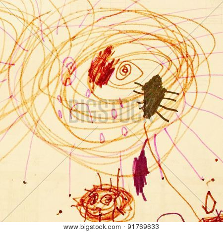 Abstract Children Drawing