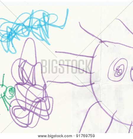 Abstract Children Drawing