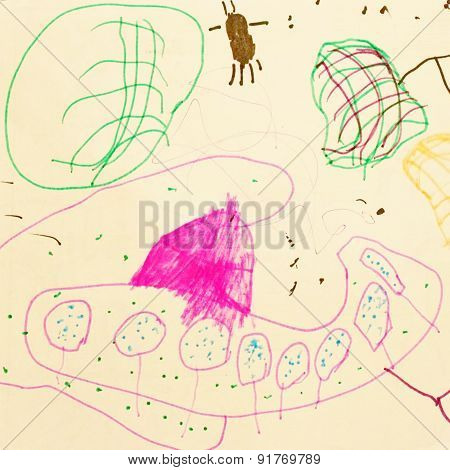 Abstract Children Drawing