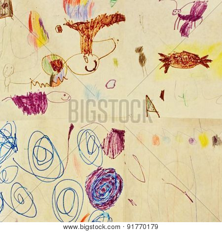 Abstract Children Drawing