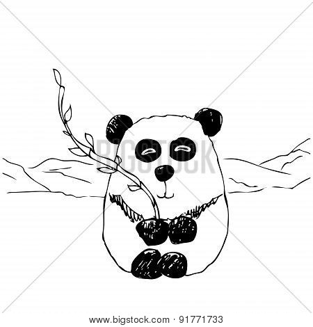 Meditating Panda