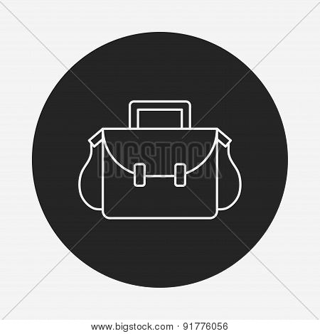 School Bag Line Icon