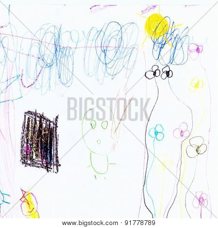 Abstract Children Drawing