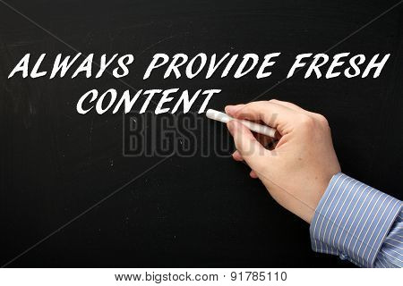 Provide Fresh Content