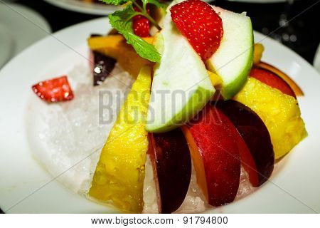 Cutted fruits.