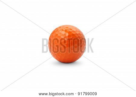 Orange golf ball