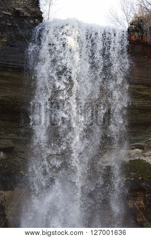 Minnehaha Falls in Minneapolis Minnesota during spring