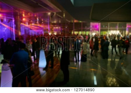 Abstract blurred people in party, sociability lifestyle concept