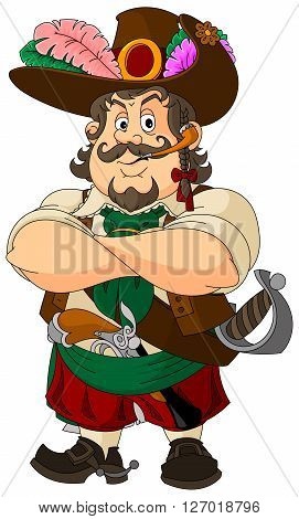 Cartoons Good forest robber, fairy tale character.