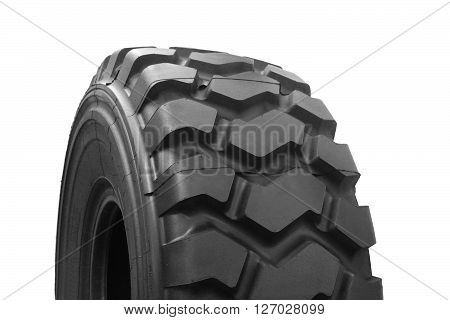 Detail wheel of a truck isolated on a white background