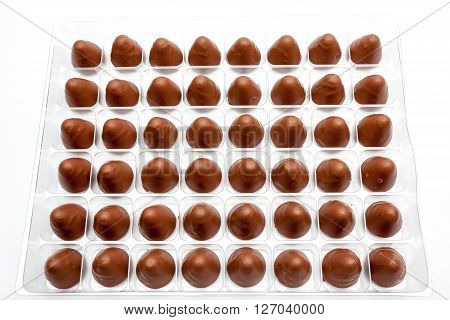 This pyramid shape of an cuberdons is a very tasty candy from Ghent in chocolate