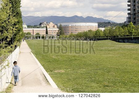 Brescia, Lombardy, Italy - April 20, 2016 - Park called 