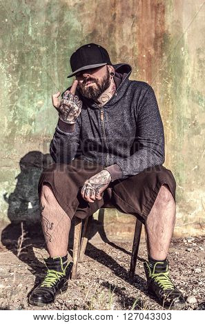 Man Showing Middle Fingers