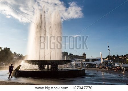 View Of The City Of Lucerne In Switzerland