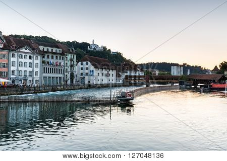 View Of The City Of Lucerne In Switzerland