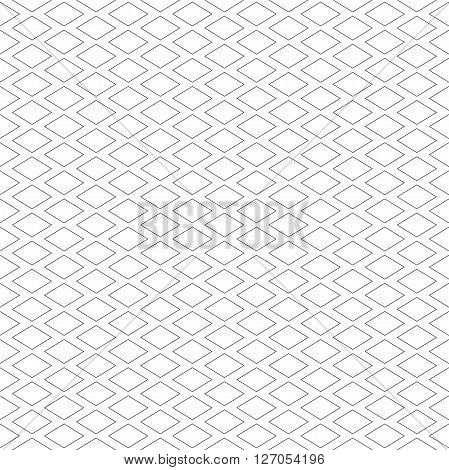 Seamless isometric pattern of cubes vector linear background of delicate lines black and white geometric contemporary ornament