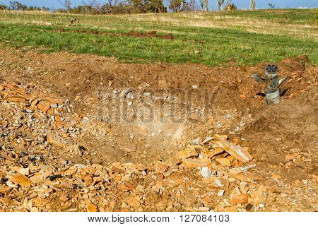 unexploded ordnance from multiple rocket launchers degrees in Donetsk
