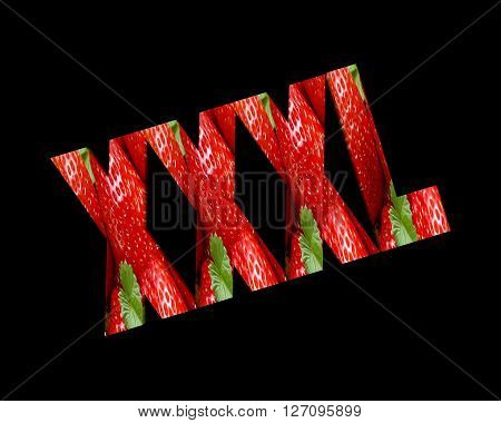 XXXL - 3d word with reflection !