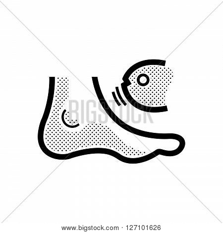 Fish spa feet icon support vector design  eps 10.