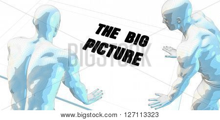 The Big Picture Discussion and Business Meeting Concept Art 3D Illustration Render