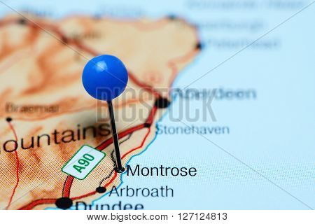Montrose pinned on a map of Scotland